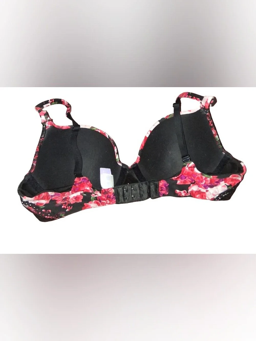 Clothes: Womens Secret Treasues Black Floral Bra 36B NWOT